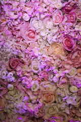 Flowers decoration of the wedding hall