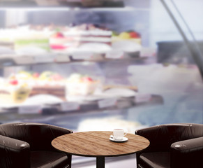 Table Top And Blur Interior Background