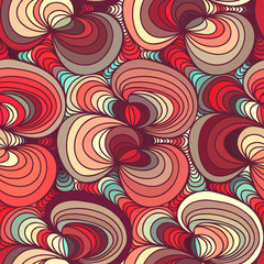 Vector seamless floral background of drawn lines