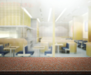 Table Top And Blur Interior Background