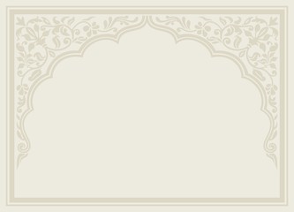 wedding card design, paisley floral pattern , India