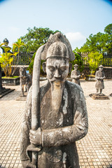 Tomb of Khai Dinh emperor in Hue, Vietnam.