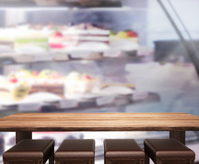 Table Top And Blur Interior Background