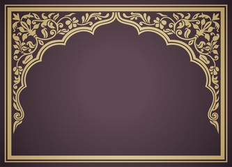 wedding card design, paisley floral pattern , India