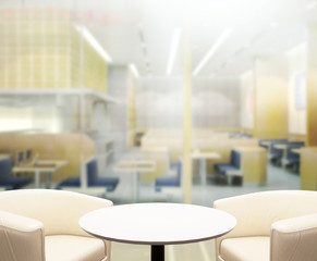 Table Top And Blur Interior Background