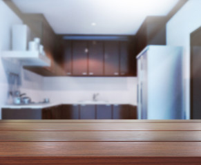 Table Top And Blur Interior Background