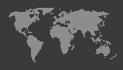 World map dots gray EPS 10