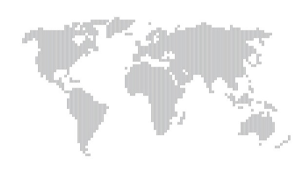 World map vertical lines EPS 10