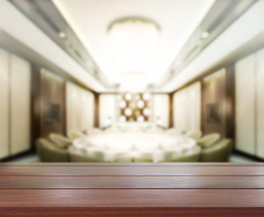 Table Top And Blur Office Background