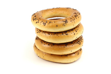 Tower of poppy bagels