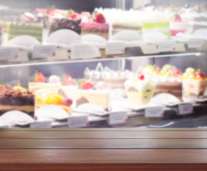 Table Top And Blur Interior Background