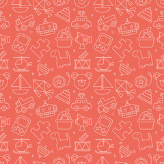 toy line icon pattern set