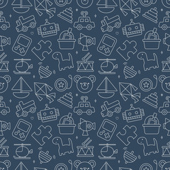 toy line icon pattern set