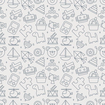 toy line icon pattern set