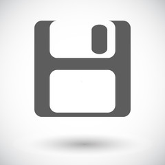 Magnetic floppy disc icon.