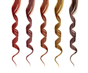 colored strands of hair isolated on a white © sveta