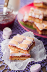Marshmallow Jam Slice
