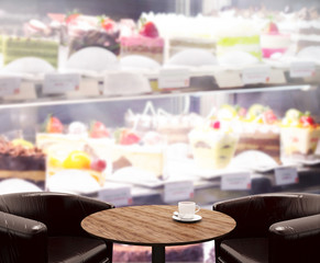 Table Top And Blur Interior Background