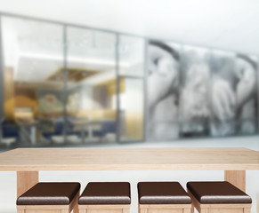 Table Top And Blur Interior Background