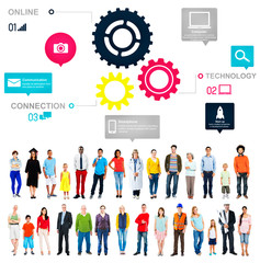 Obraz premium Team Functionality Industy Teamwork Connection Technology