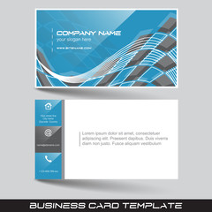 Business card template with front and back side