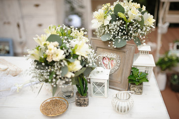 wedding decor at restaurant with all beauty and flowers