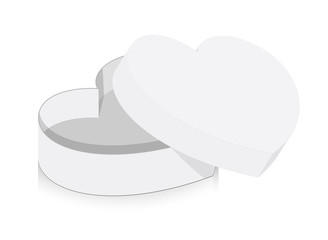 Xmas Heart Gift Box Vector