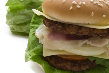 delicious hamburger isolated