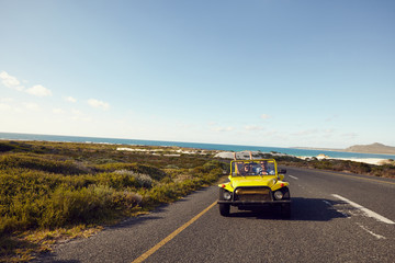 Excited couple going on holiday together