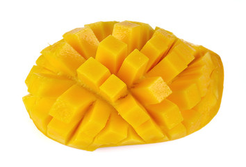 Ripe mango isolated on white background