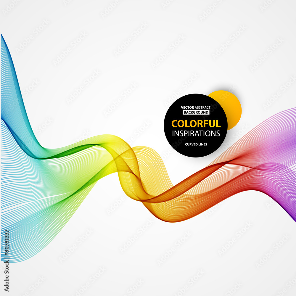 Poster abstract curved lines background. template brochure design
