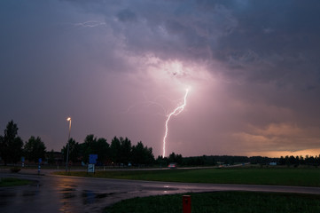 Lightning strike in Sweden