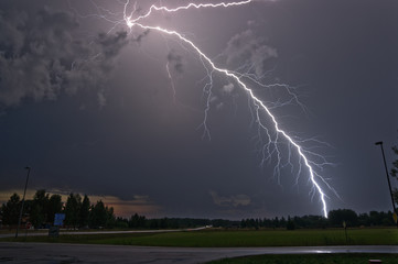 Naklejka na ściany i meble Lightning strike in Sweden