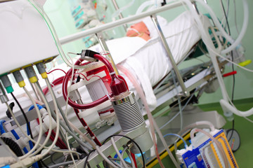 Modern equipment in the hospital room
