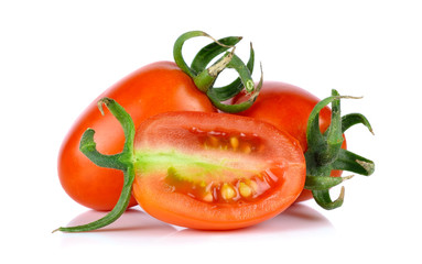 Fresh cherry tomatoes isolated on white background