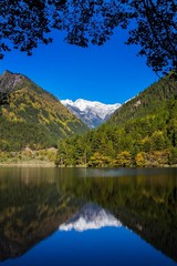 mirror lake at Jiuzhaigou scenic