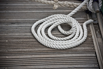 Obraz premium Nautical mooring rope
