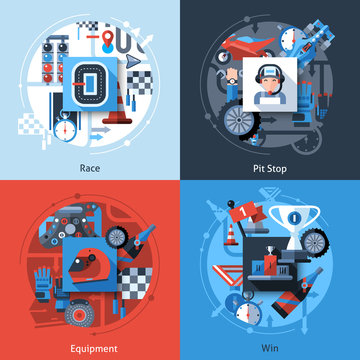 Racing Icons Set
