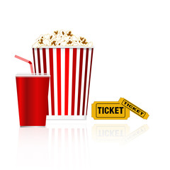 Popcorn, drink and tickets