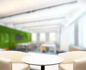 Wood Table  Top Background In Office