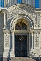 Iron door of  of Naval Cathedral of Saint Nicholas in Kronstadt