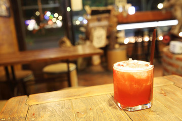 Berries Cocktail with pink flower