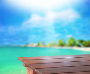 Table Top And Blur Nature Background