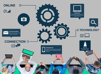 Team Functionality Industy Teamwork Connection Concept