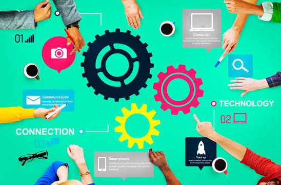 Team Functionality Industy Teamwork Connection Technology