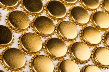 golden bottle caps