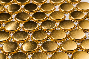 golden bottle caps