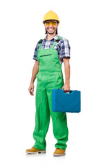 Industrial worker isolated on the white background