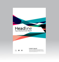 Cover Report abstract design background in A4 size