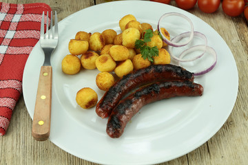 merguez et pommes de terre